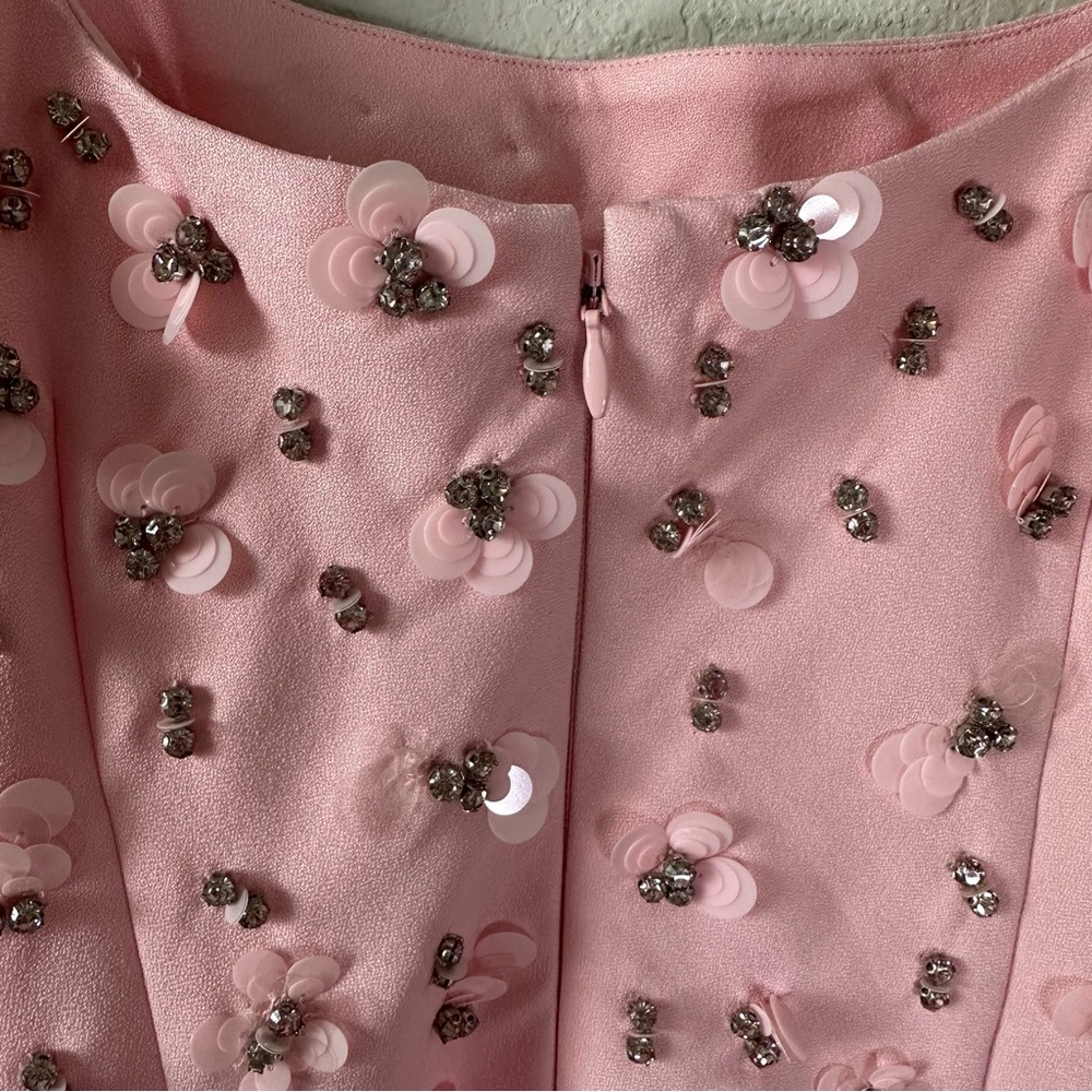 NWT SIMKHAI Ziva Embellished Crepe Mini Dress SZ US 6 - Picture 10 of 10